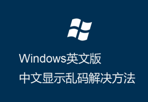 Windows英文版-运行程序-显示界面中文乱码的解决方法