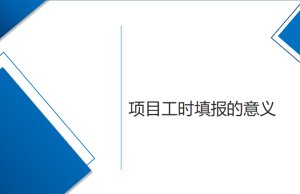 浅说项目工时填报的意义